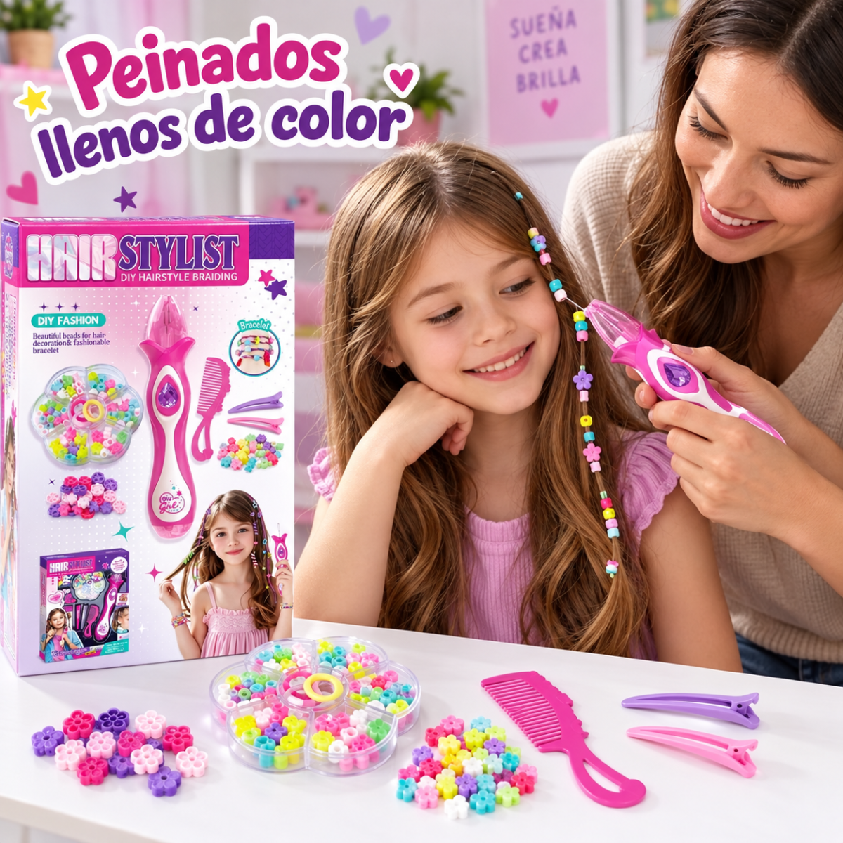 (HZX-955-135) Aplicador de cuentas para peinados creativos - Imagen 2