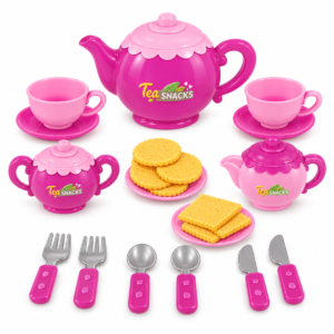 (LY8658A) Juego de té de juguete con galletas y accesorios