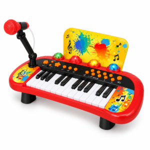 MY66311-M Teclado musical infantil con micrófono y luces